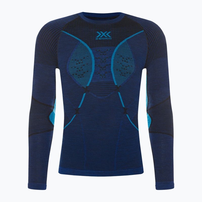 Longsleeve termoaktywny męski X-Bionic Merino dark ocean/sky blue 2