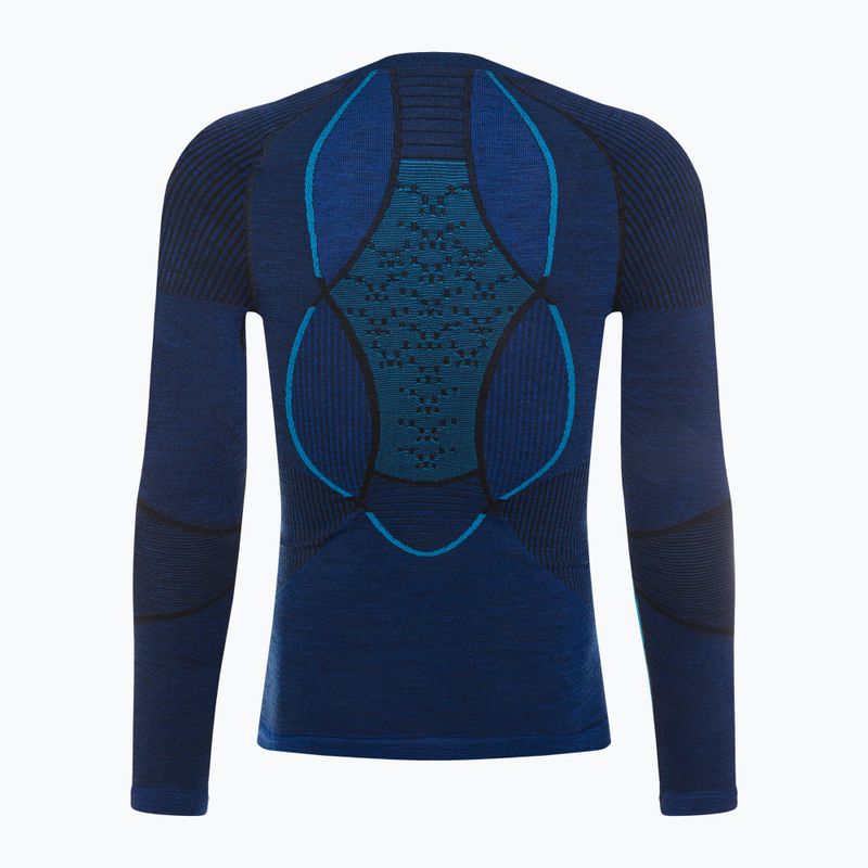 Longsleeve termoaktywny męski X-Bionic Merino dark ocean/sky blue 3