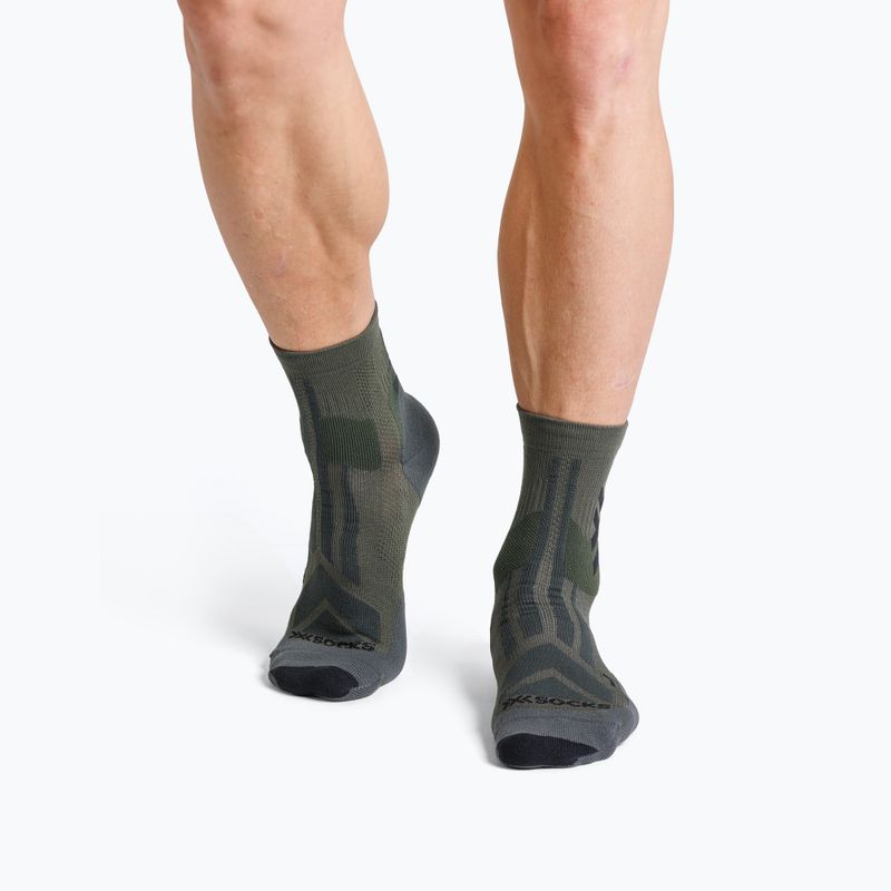 Skarpety X-Socks Hike Discover Ankle dark sage/black 3