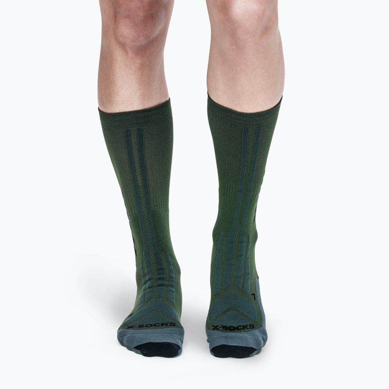 Skarpety X-Socks Hike Discover Crew green/black 2