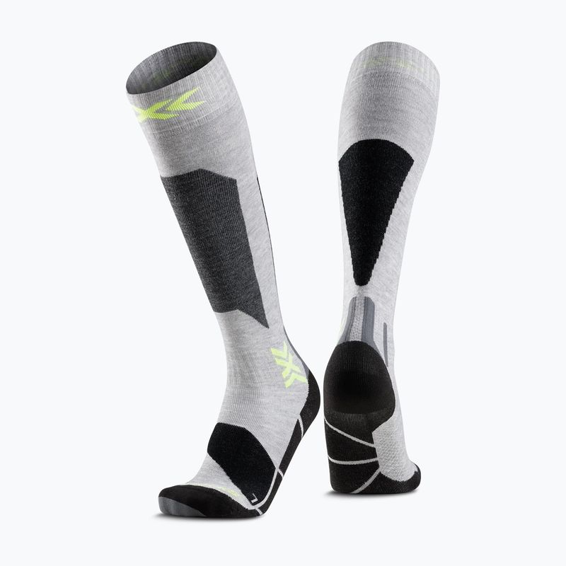 Skarpety narciarskie X-Socks Ski Discover Otc rhino grey/canary