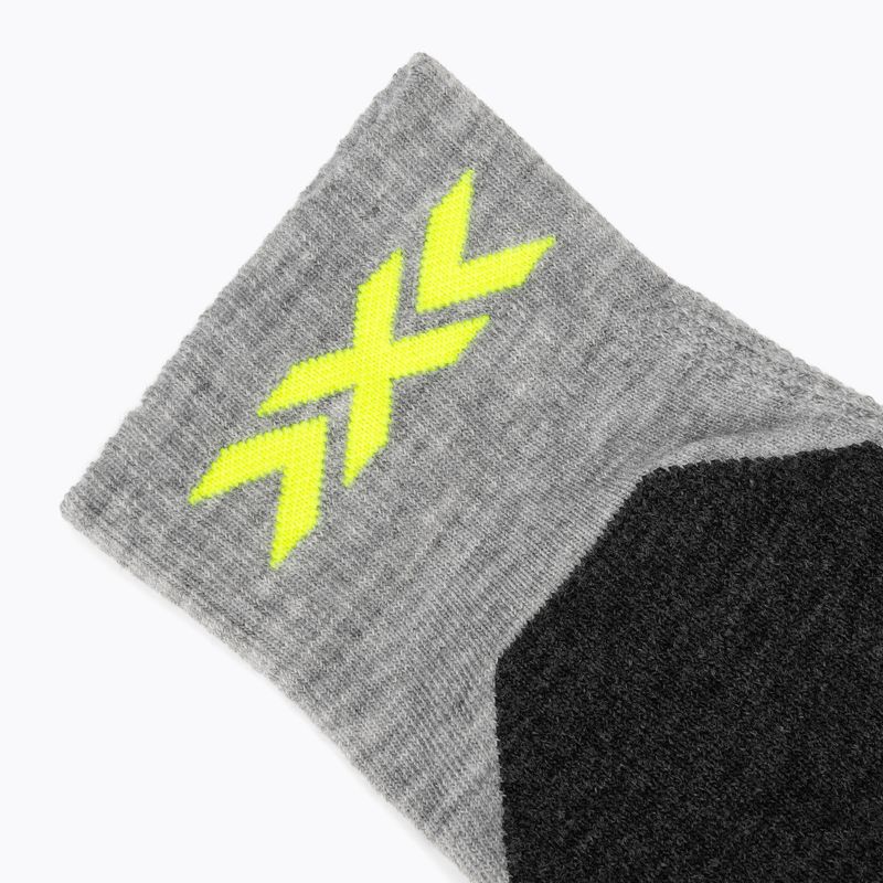 Skarpety narciarskie X-Socks Ski Discover Otc rhino grey/canary 3