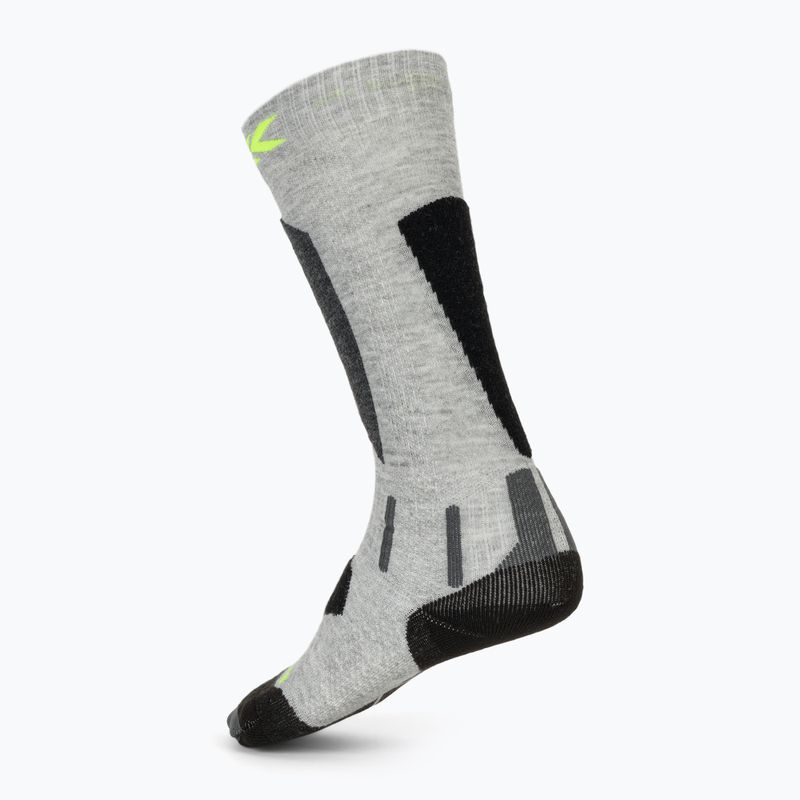 Skarpety narciarskie dziecięce X-Socks Ski Discover Otc rhino grey/canary 2