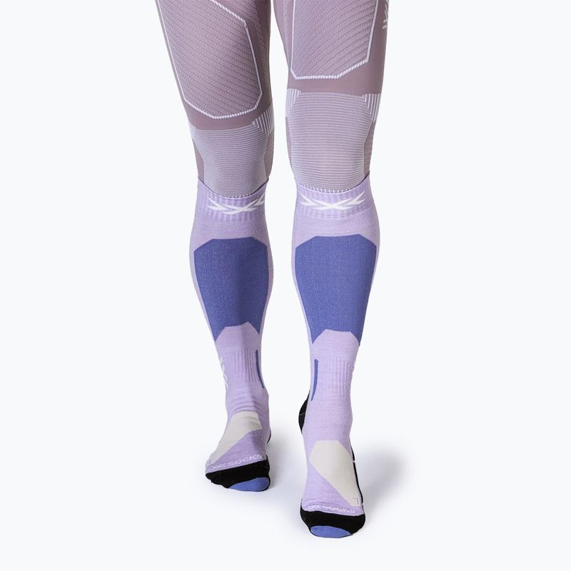 Skarpety narciarskie X-Socks Ski Discover Merino Otc muted lavender/light sand 2