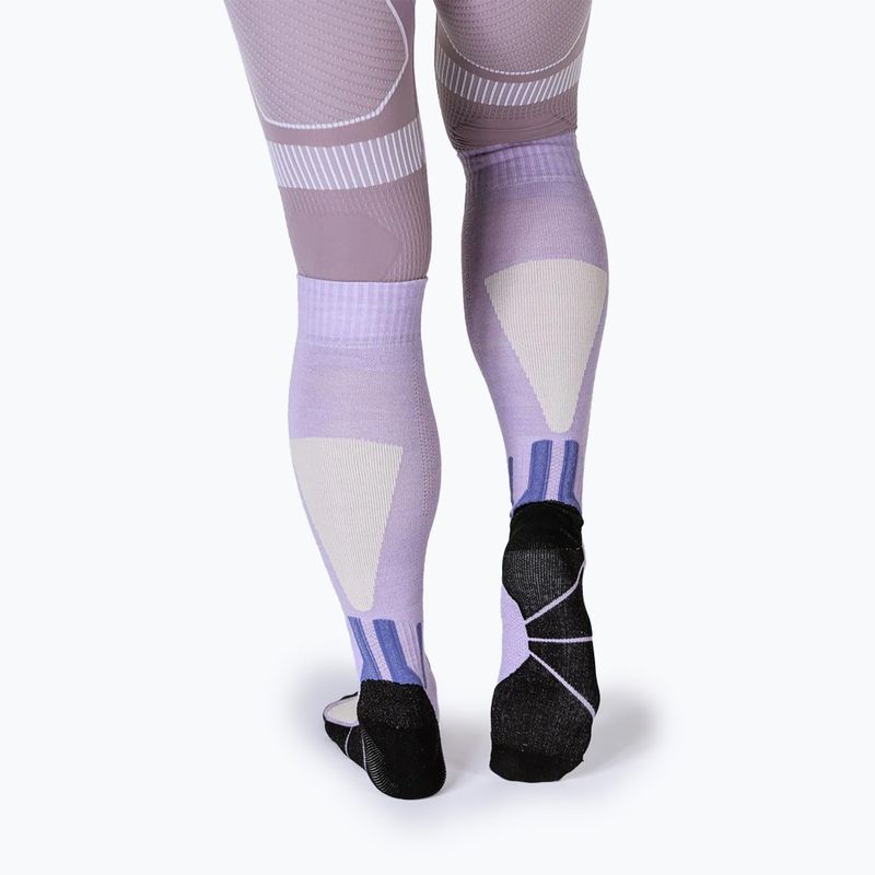 Skarpety narciarskie X-Socks Ski Discover Merino Otc muted lavender/light sand 3