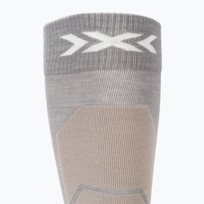 Skarpety narciarskie X-Socks Ski Perform Merino Otc seal grey/light sand 3