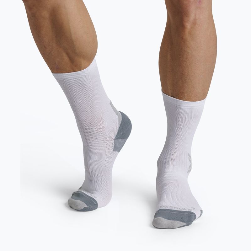Skarpety X-Socks Run Discover Crew arctic white/pearl grey 2