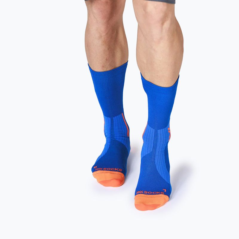 Skarpety X-Socks Run Perform Warm Crew twyce blue/orange 2