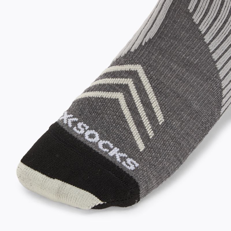 Skarpety X-Socks Run Expert Silk Merino Crew seal grey/light sand 3