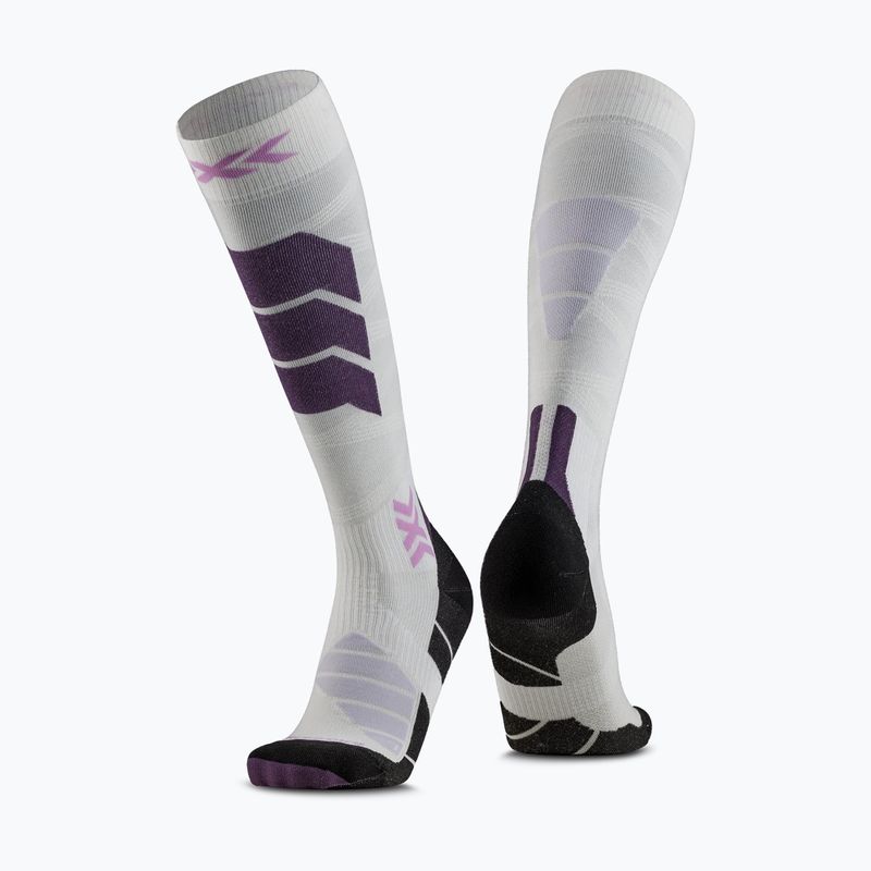 Skarpety narciarskie X-Socks Ski Expert Silk Merino Otc white/lavender