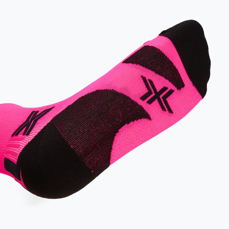 Skarpety X-Socks Run Discover Crew fluo pink/x black 4