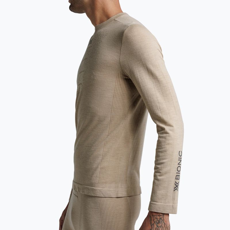 Longsleeve termoaktywny męski  X-Bionic Mightywool sand 5