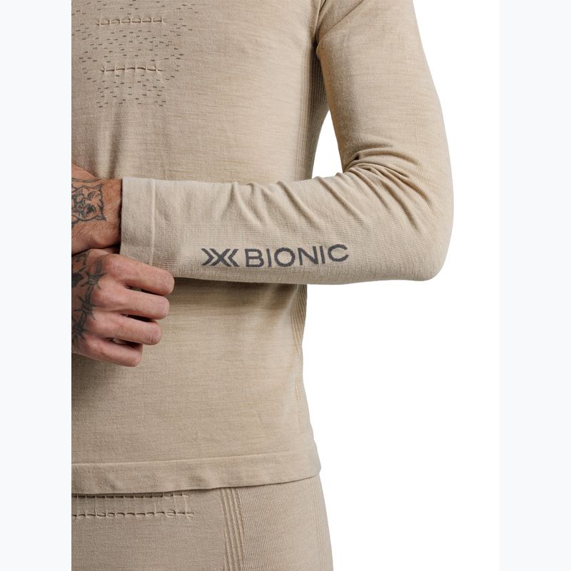 Longsleeve termoaktywny męski  X-Bionic Mightywool sand 9