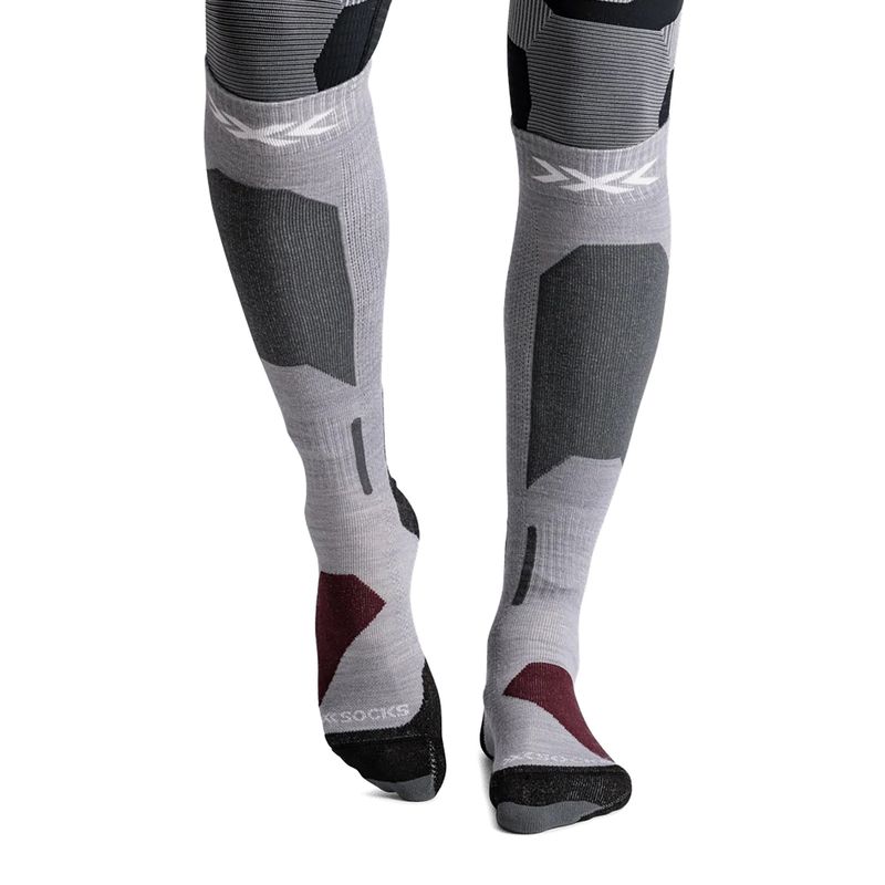 Skarpety narciarskie X-Socks Ski Discover Merino Otc silver grey 2