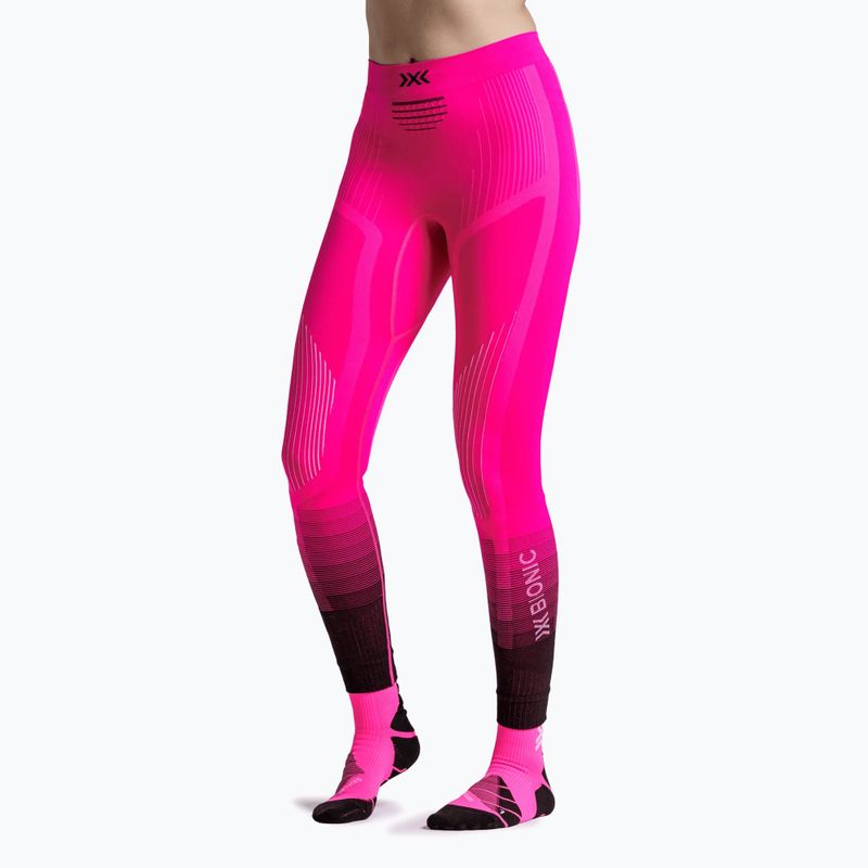 Spodnie termoaktywne damskie X-Bionic Invent Graphics fluo pink/x white 3