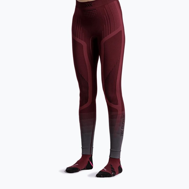 Spodnie termoaktywne damskie X-Bionic Invent Graphics oxide red/x black 3