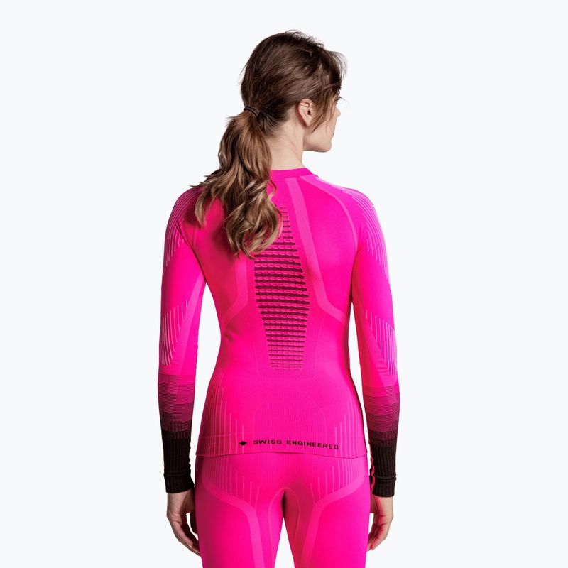 Bluza termoaktywna damska X-Bionic Invent Graphics LS fluo pink/x white 3