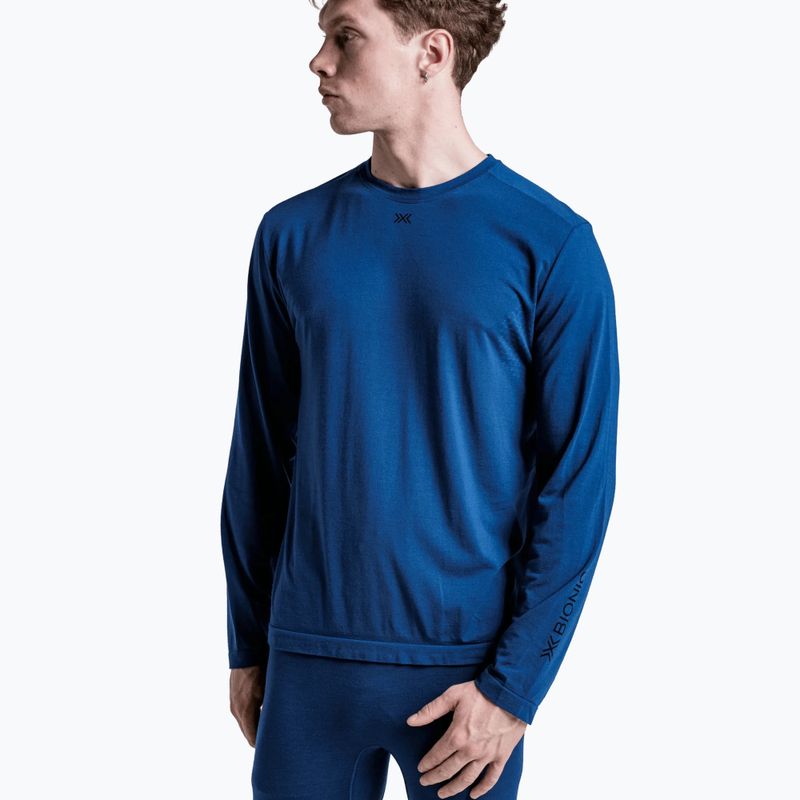 Bluza termoaktywna męska X-Bionic Mightywool Light Shirt neo navy