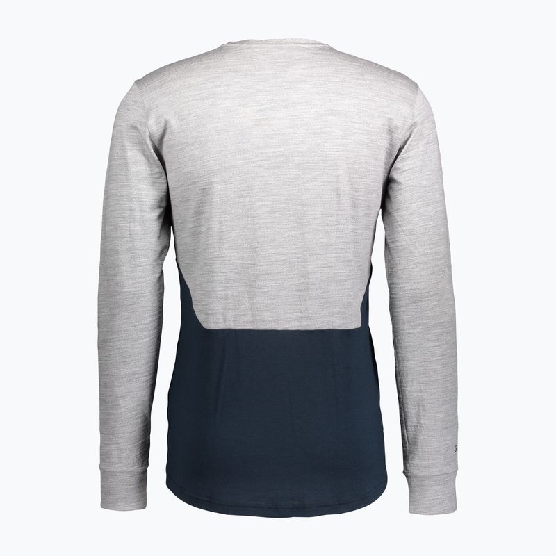 Bluza termoaktywna męska SCOTT Defend Merino dark blue/light grey melange 2