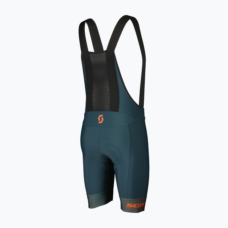 Spodenki rowerowe męskie SCOTT RC Pro +++ Bibshorts aruba green/braze orange 2