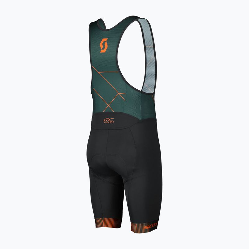Spodenki rowerowe męskie SCOTT RC Team +++ Bibshorts aruba green/braze orange 2