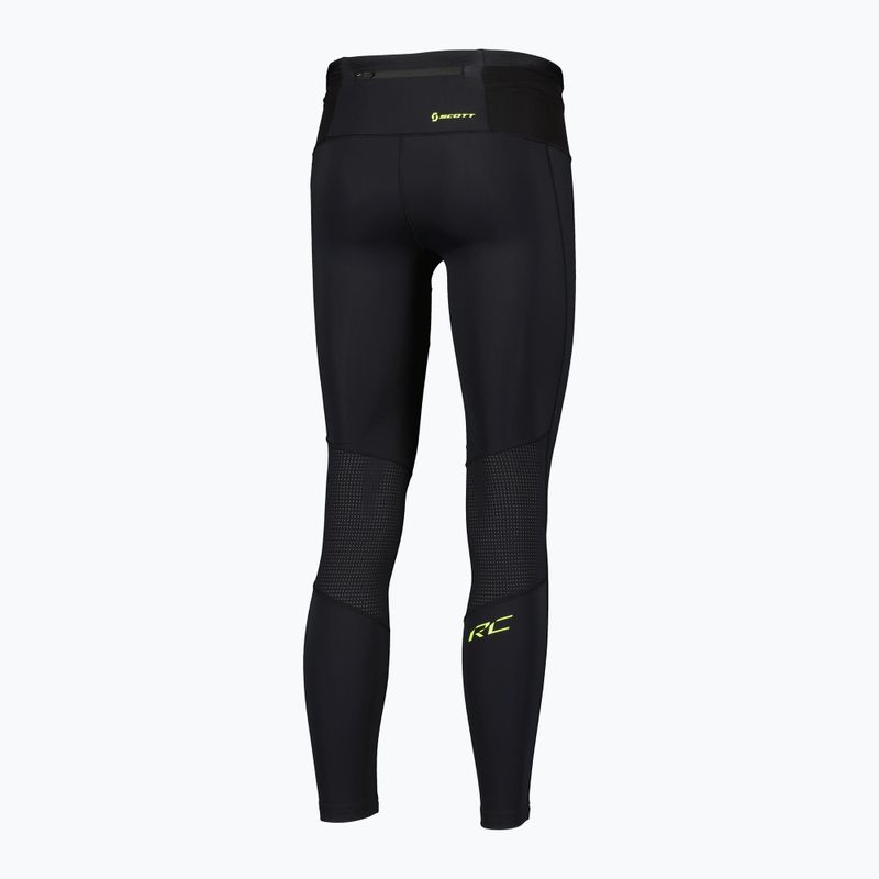 Legginsy do biegania męskie SCOTT RC Run Full Tights black/yellow 2