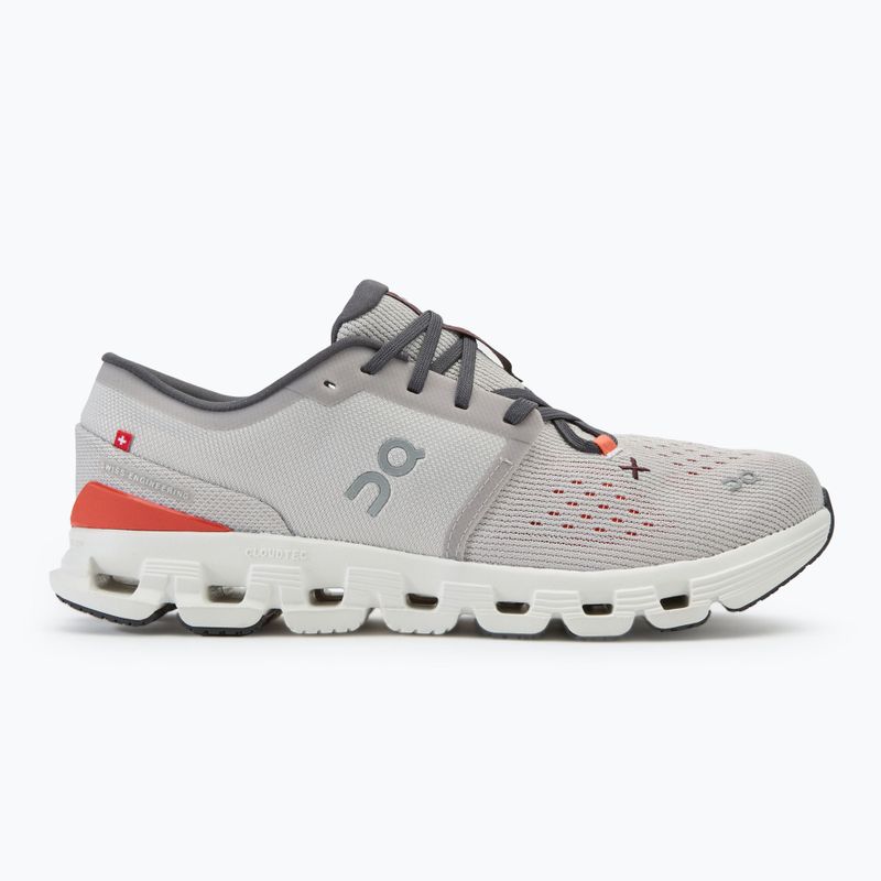Buty do biegania męskie On Cloud X 4 silver/flame 2
