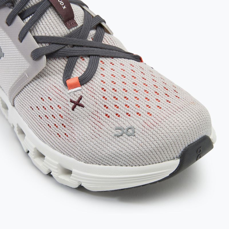 Buty do biegania męskie On Cloud X 4 silver/flame 7