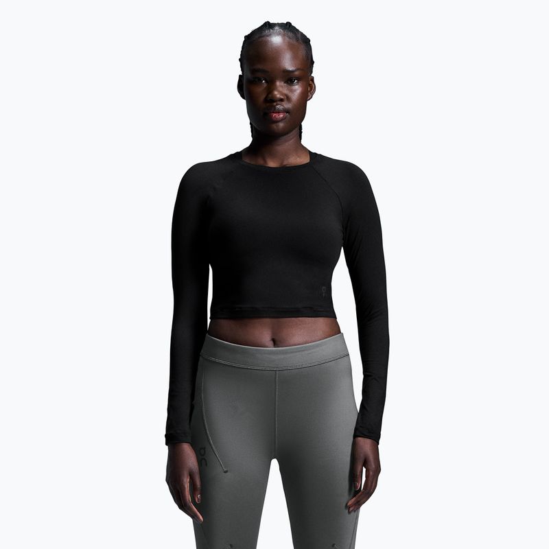 Top do biegania damski On Running Movement Long-T Crop black