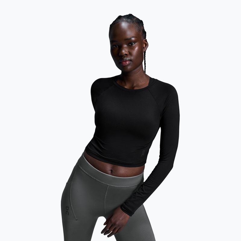 Top do biegania damski On Running Movement Long-T Crop black 4
