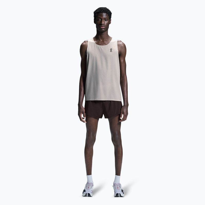 Koszulka do biegania męska On Race Singlet pearl 2