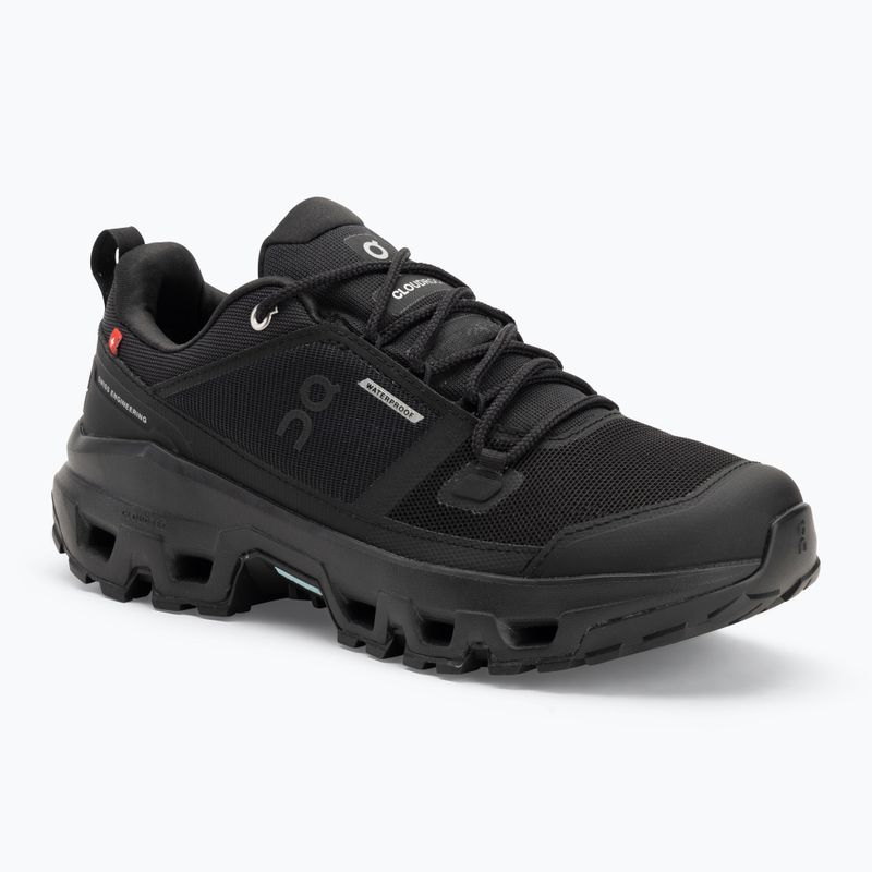Buty męskie On Cloudrock Low Waterproof black/black