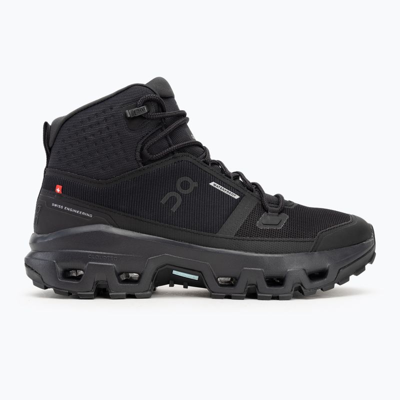 Buty męskie On Cloudrock Mid Waterproof black/black 2