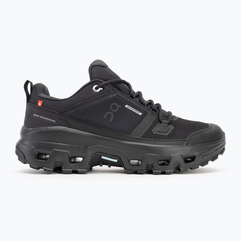 Buty damskie On Running Cloudrock Low Waterproof black/black 2