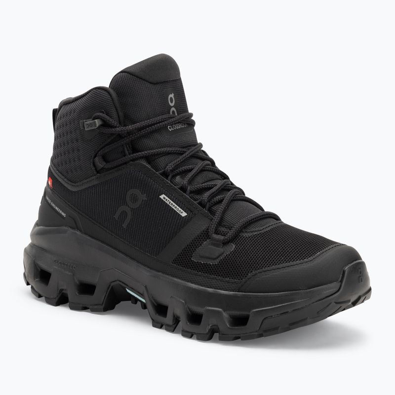 Buty damskie On Cloudrock Mid Waterproof black/black
