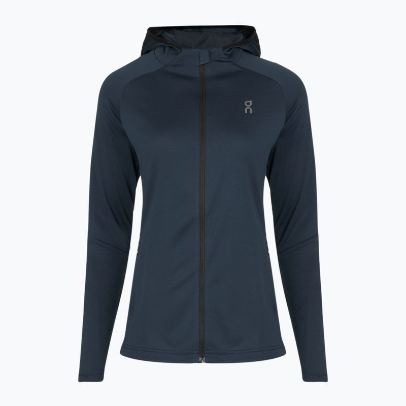 Bluza do biegania damska On Climate Zip Hoodie navy 2