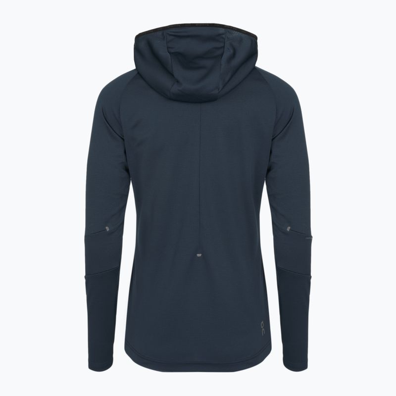 Bluza do biegania damska On Climate Zip Hoodie navy 3