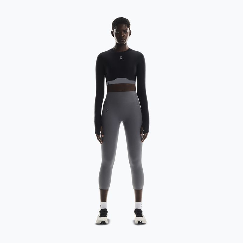 Longsleeve treningowy damski On Train Crop black 2