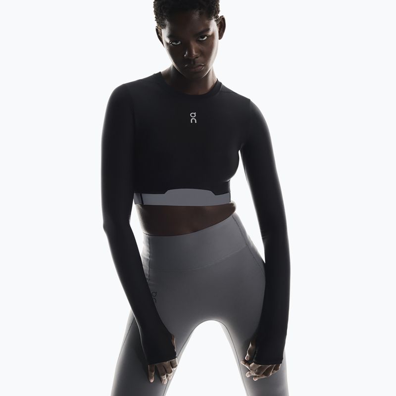 Longsleeve treningowy damski On Train Crop black 4