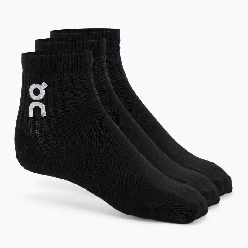 Skarpety On Running Logo Sock Mid 3 pary black
