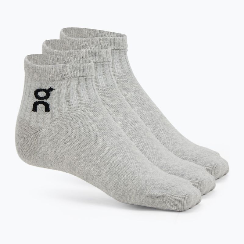Skarpety On Running Logo Sock Mid 3 pary heather gray