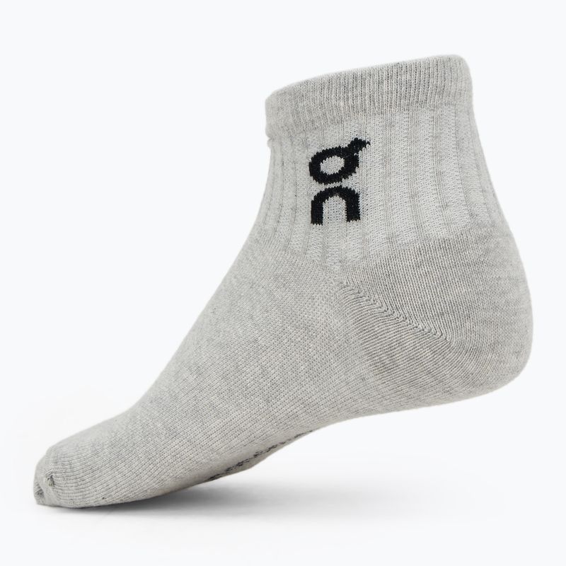 Skarpety On Running Logo Sock Mid 3 pary heather gray 2