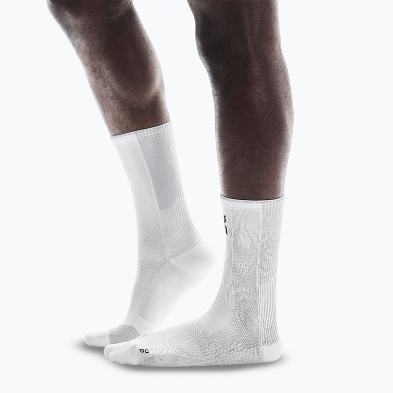 Skarpety On Performance Run High white/glacier 3