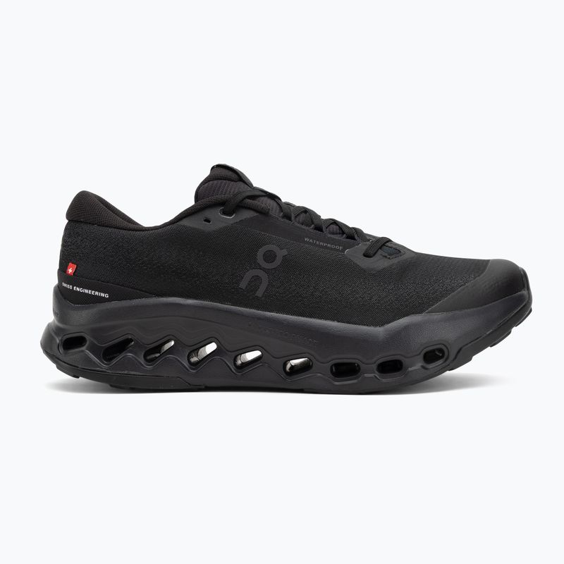 Buty do biegania męskie On Cloudsurfer Trail 2 Waterproof black/black 2