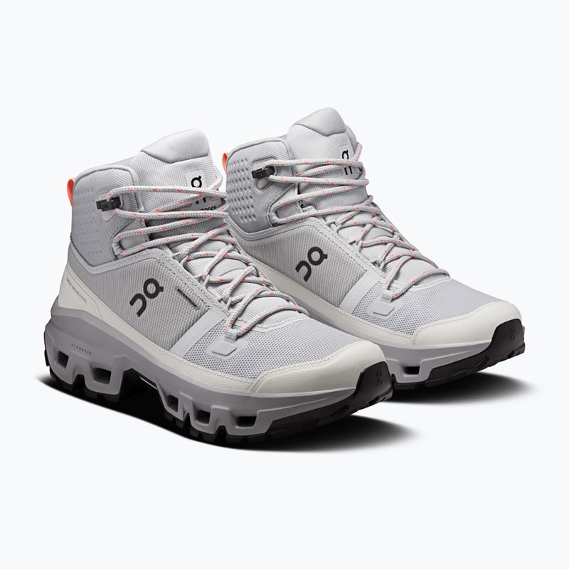 Buty turystyczne damskie On Cloudrock Mid Waterproof glacier/alloy 2