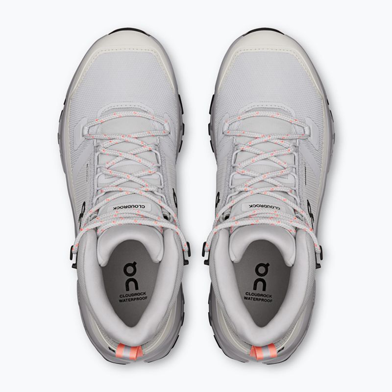 Buty turystyczne damskie On Cloudrock Mid Waterproof glacier/alloy 3