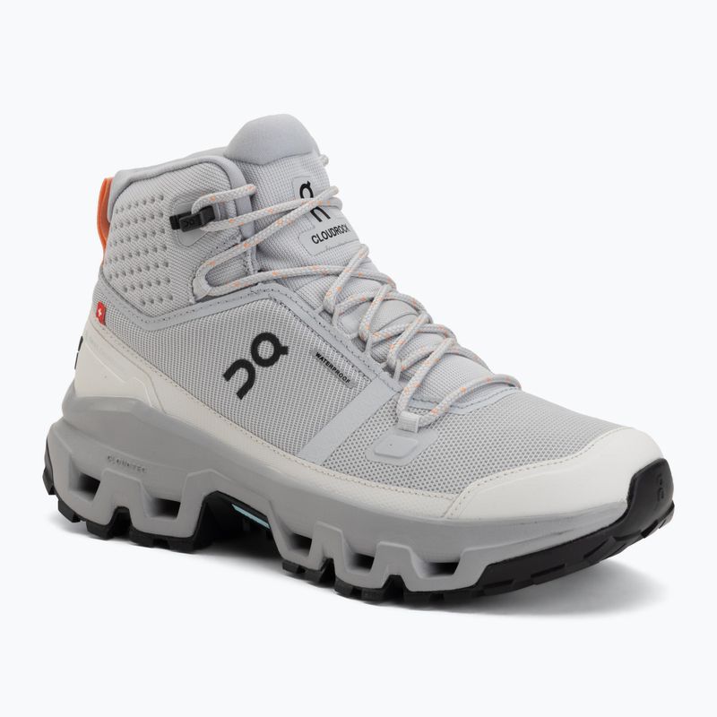 Buty turystyczne damskie On Cloudrock Mid Waterproof glacier/alloy