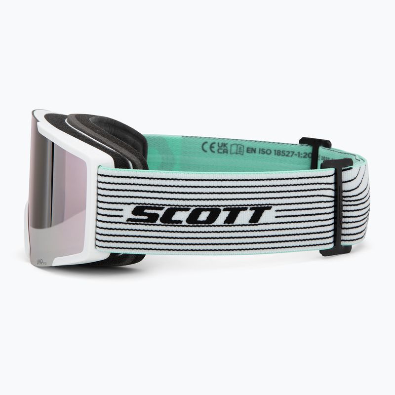 Gogle narciarskie SCOTT Shield white/mint green/amp lavender chrome 4