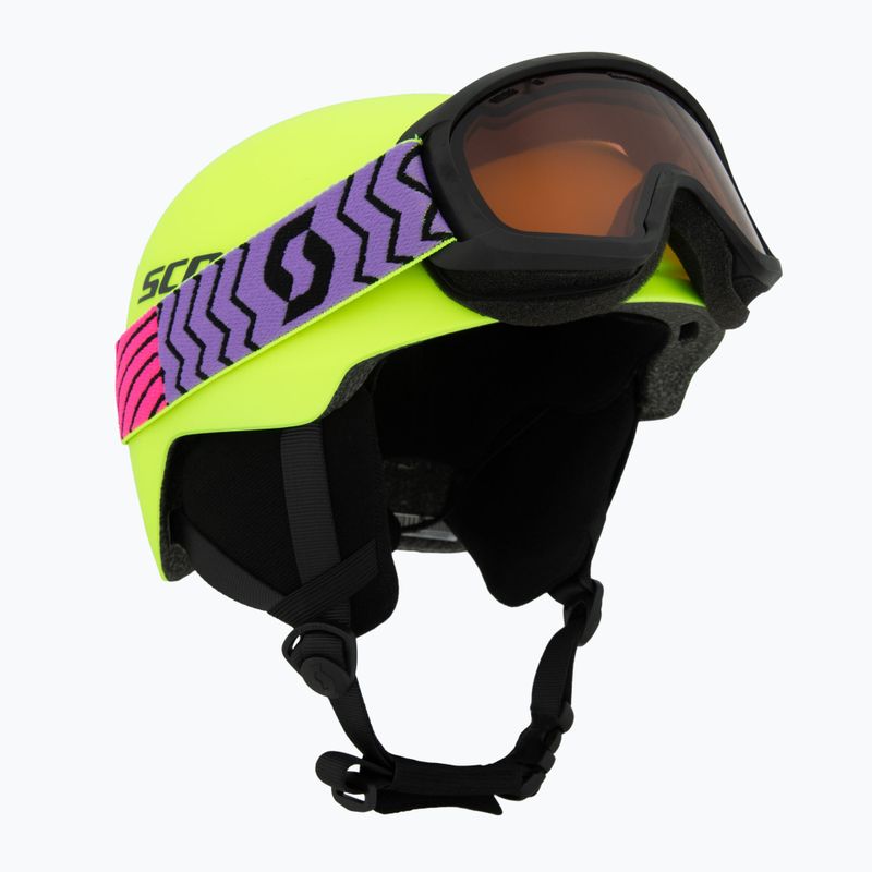 Kask narciarski dziecięcy SCOTT Keeper 2 + gogle Witty neon yellow 9