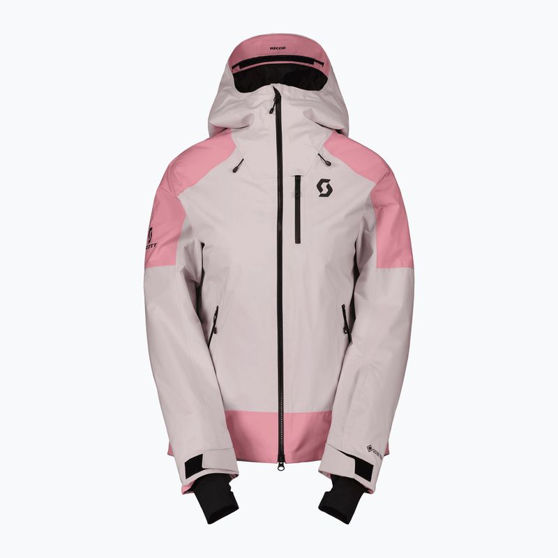 Kurtka narciarska damska SCOTT Ultimate GTX wax pink/cocoa red